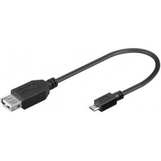 Kabelis "USB A lizdas - mikro USB B kištukas" 0.2m