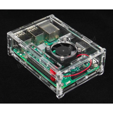 Raspberry (Pi 3, 2, B, B+) Transparent Box with Cooling Fan