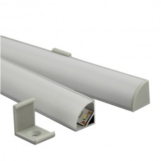 Anodized aluminum profile for LED strips SR16 1m.