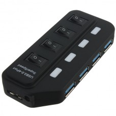 4 Port USB 3.0 High Speed Hub with ON/OFF Switch