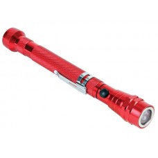 Flashlight/pick-up tool with magnetic tip&base