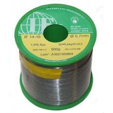 Solder 3.0Ag/96.5Sn/0.5Cu 0.7mm 0.5kg 1.6% flux RoHS INTERFLUX Solder 3.0Ag/96.5Sn/0.5Cu 0.7mm 0.5kg 1.6% flux RoHS INTERFLUX