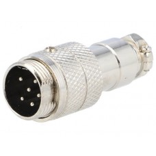 Microphone male plug 6-pins for cable 