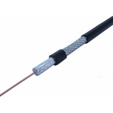 Antenna cable RG6 75Ω black, 1m.
