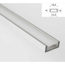 Anodized aluminum profile for LED strips SR15 1m