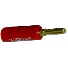 BANAN plug gold-plated red